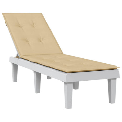 Liegestuhl-Auflage Melange Beige (75+105) x 50 x 4 cm Stoff