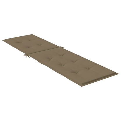 Liegestuhl-Auflage Melange Taupe (75+105) x 50 x 4 cm Stoff