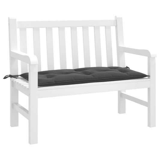Havebænkhynde Melange antracit 100x50x7 cm Stof