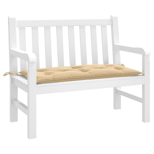 Havebænkpude Melange Beige 100x50x7 cm Stof