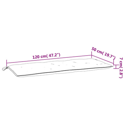 Havebænkpude Melange antracit 120x50x7 cm Stof