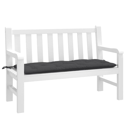 Havebænkpude Melange antracit 120x50x7 cm Stof