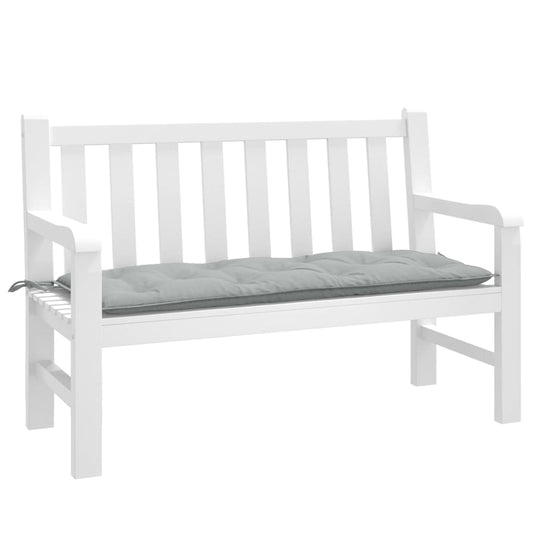 Havebænkpude Melange Lysegrå 120x50x7 cm Stof