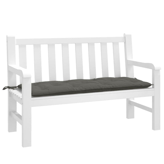 Havebænkpude Melange Mørkegrå 120x50x7 cm Stof