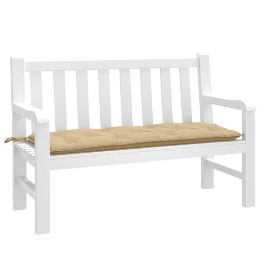 Havebænkpude Melange Beige 120x50x7 cm Stof