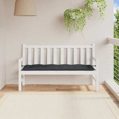 Havebænkhynde Melange antracit 150x50x7 cm Stof