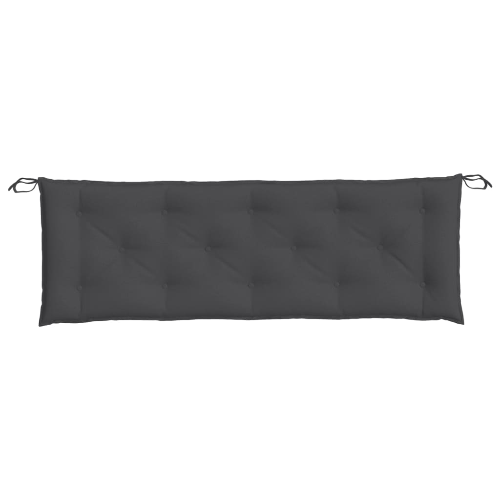 Havebænkhynde Melange antracit 150x50x7 cm Stof