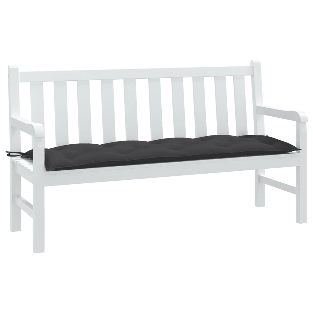 Havebænkhynde Melange antracit 150x50x7 cm Stof