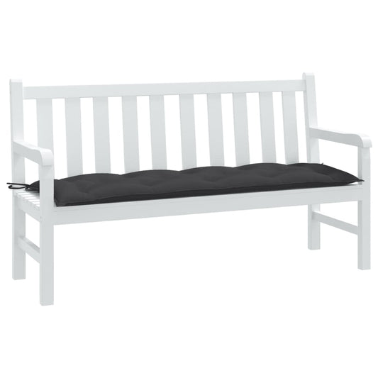 Havebænkhynde Melange antracit 150x50x7 cm Stof