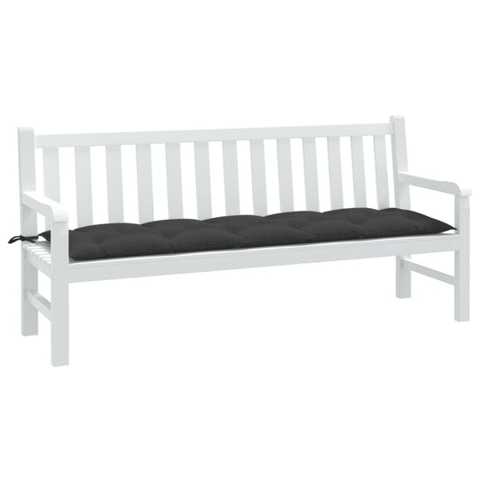 Havebænkhynde Melange antracit 180x50x7 cm Stof
