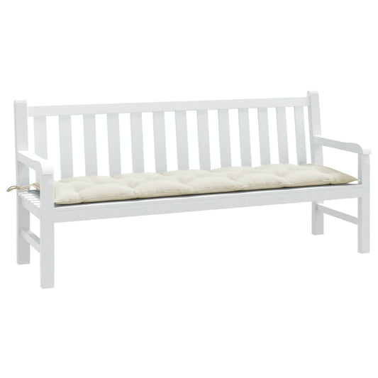 Havebænkpude Melange Creme 180x50x7 cm Stof
