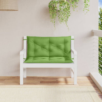 Gartenbank-Auflagen 2 Stk. Melange Grün 100x50x7 cm Stoff