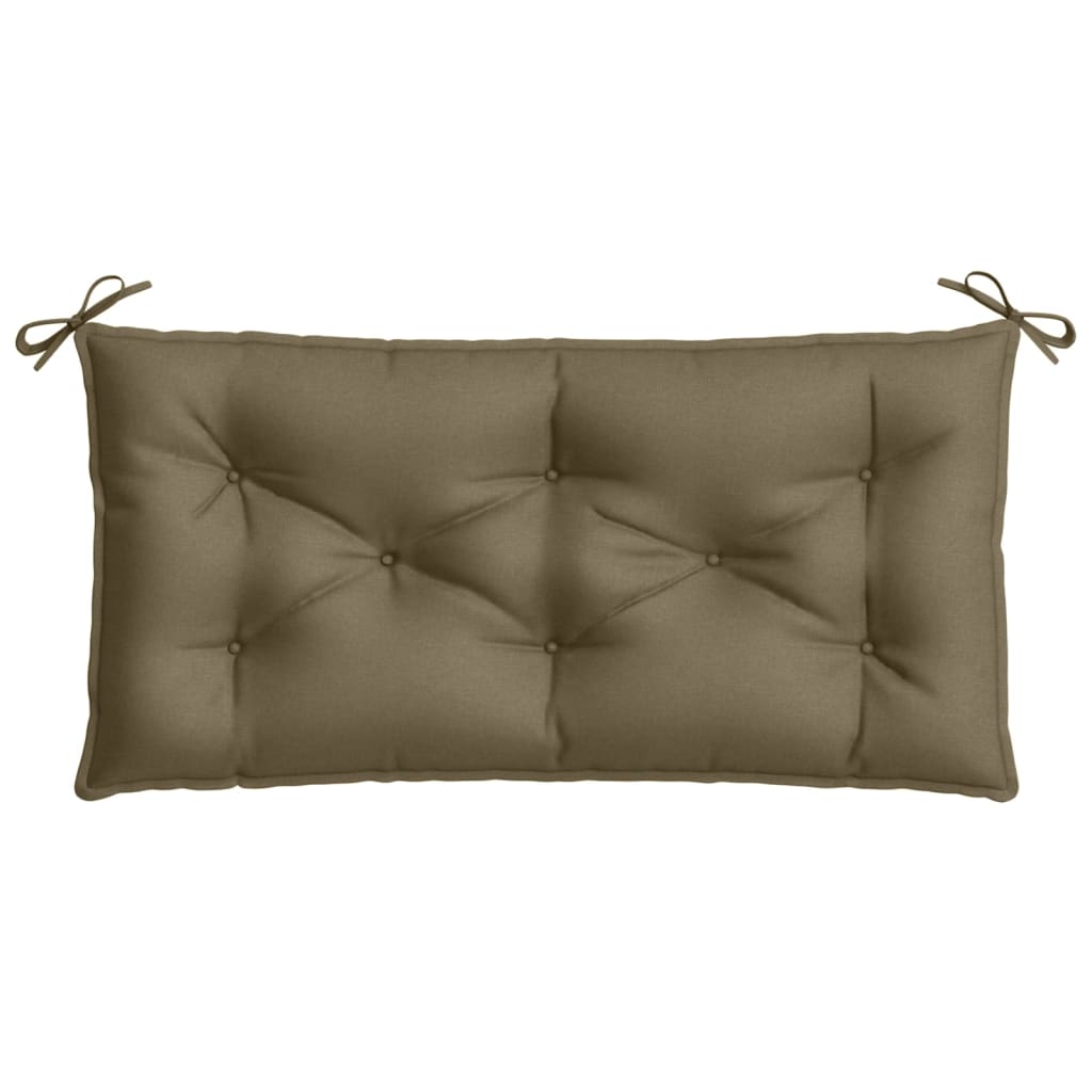 Havebænkhynder 2 stk Melange Taupe 100x50x7 cm stof