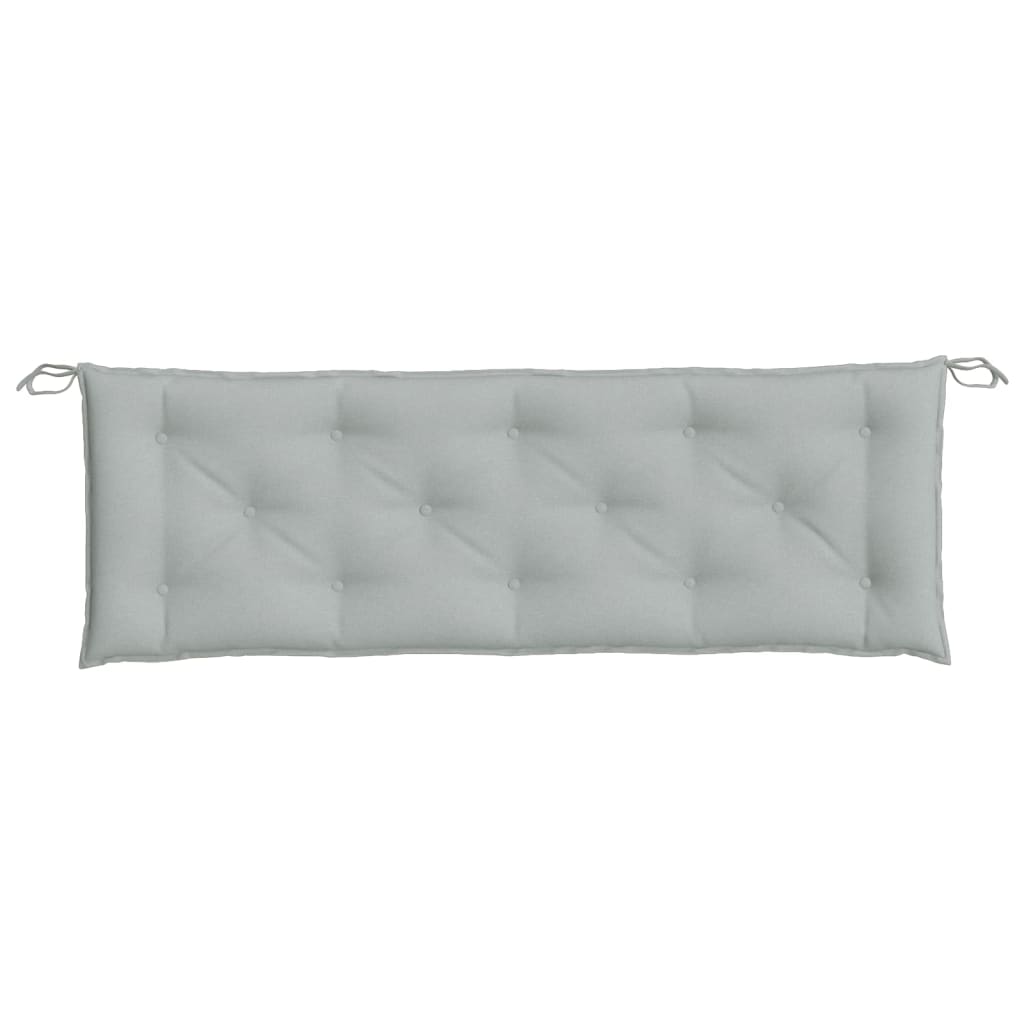 Gartenbank-Auflagen 2 Stk. Melange Hellgrau 150x50x7 cm Stoff