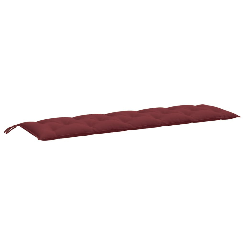 Havebænkhynder 2 stk Melange vinrød 180x50x7 cm stof