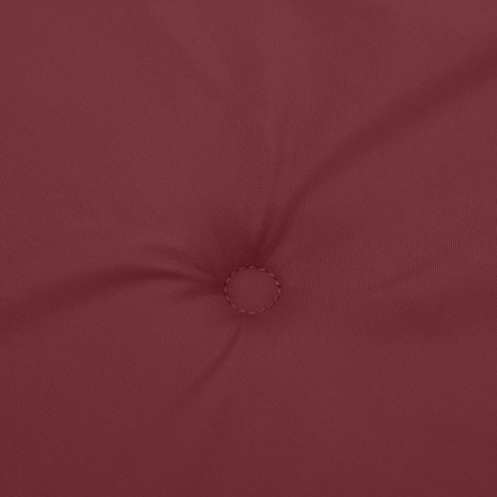 Havebænkhynder 2 stk Melange vinrød 180x50x7 cm stof