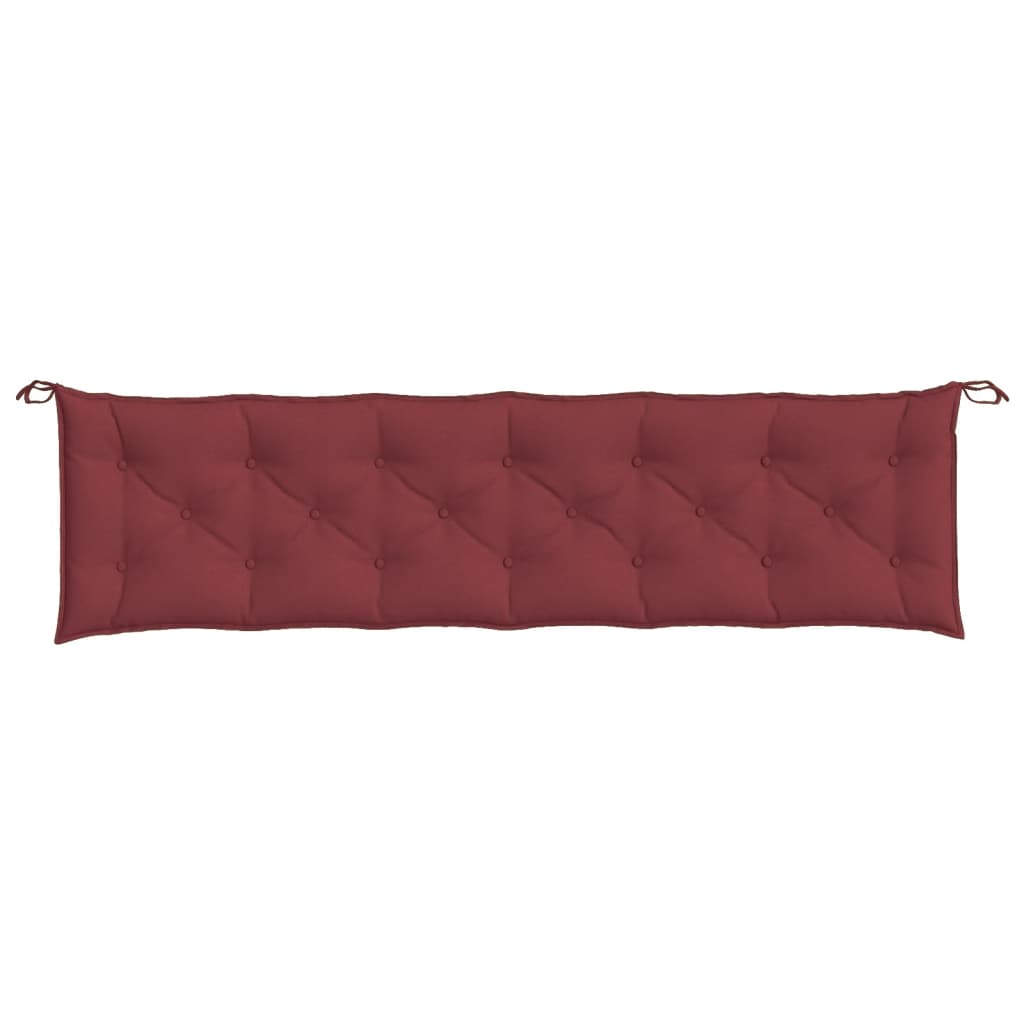 Havebænkhynder 2 stk Melange vinrød 200x50x7 cm stof