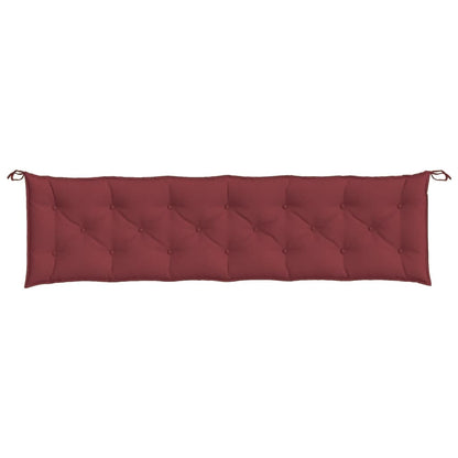 Havebænkhynder 2 stk Melange vinrød 200x50x7 cm stof