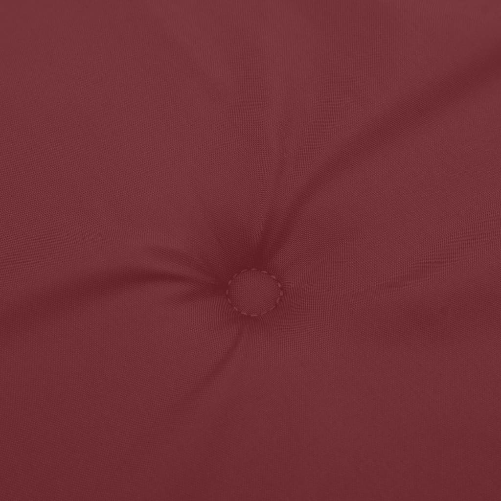 Havebænkhynder 2 stk Melange vinrød 200x50x7 cm stof