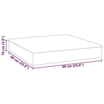 Palettenkissen Melange Grün 60x60x9,5 cm Stoff