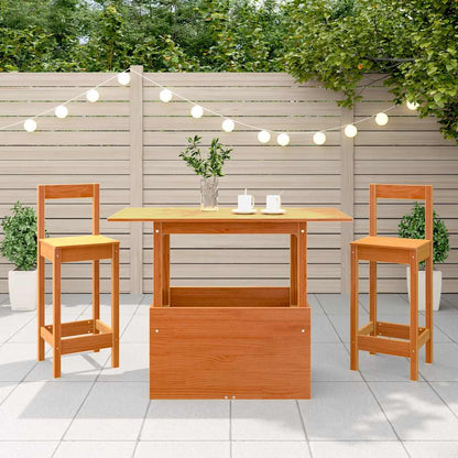 Gartentisch Wachsbraun 100x50x75 cm Massivholz Kiefer