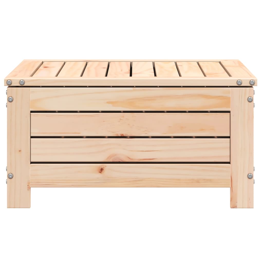 Gartenhocker mit Kissen Massivholz Kiefer