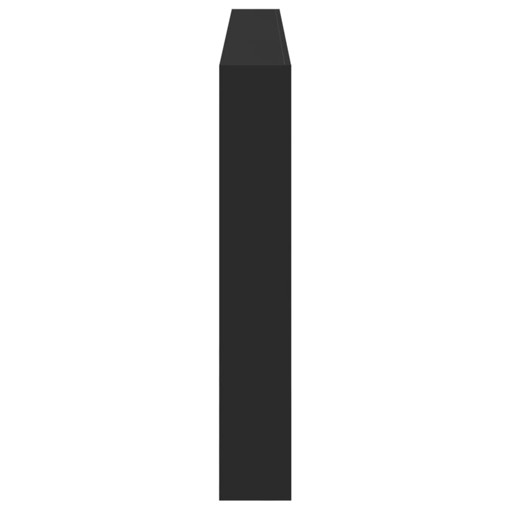 LED-Kopfteil mit Ablagen Schwarz 220x17x102 cm