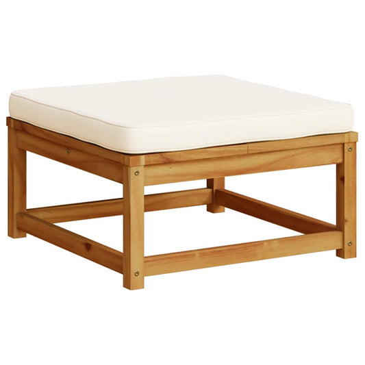 Gartenhocker mit Kissen Massivholz Akazie
