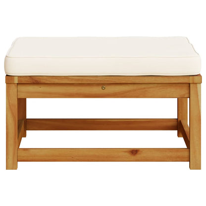 Gartenhocker mit Kissen Massivholz Akazie
