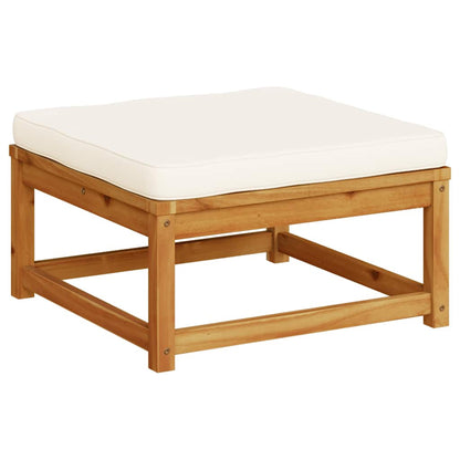 Gartenhocker mit Kissen Massivholz Akazie