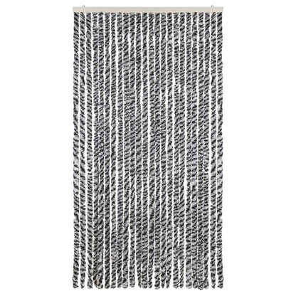 Fliegenvorhang Grau, Schwarz und Weiß 100x230 cm Chenille