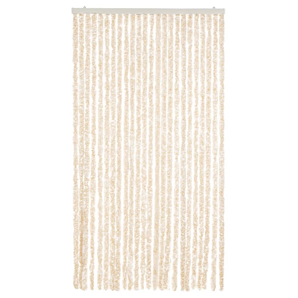 Fliegenvorhang Beige und Weiß 100x230 cm Chenille