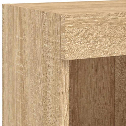 5-tlg. Wohnwand mit LED-Beleuchtung Sonoma-Eiche Holzwerkstoff