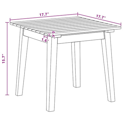 Outdoortisch-Set Braun Massives Akazienholz