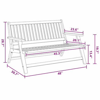 Outdoortisch-Set Braun Massives Akazienholz