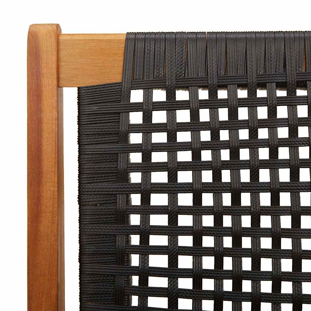 Gartenmöbel Schwarz 122 x 78 x 73cm Massivholz Akazie