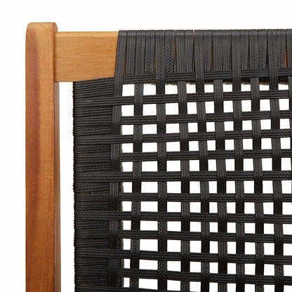 Gartenmöbel Schwarz 122 x 78 x 73cm Massivholz Akazie
