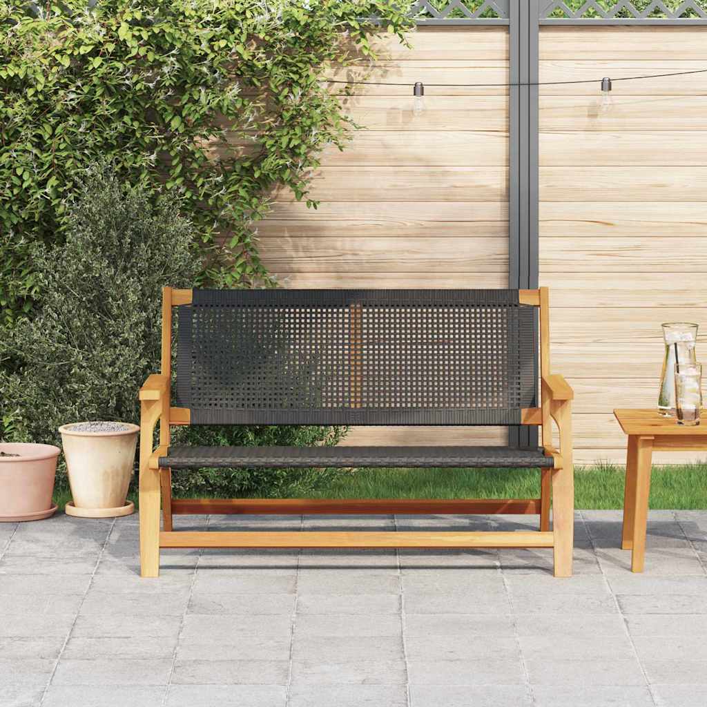 Gartenmöbel Schwarz 122 x 78 x 73cm Massivholz Akazie