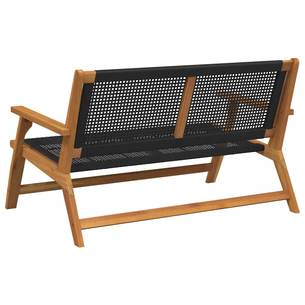 Gartenmöbel Schwarz 122 x 78 x 73cm Massivholz Akazie