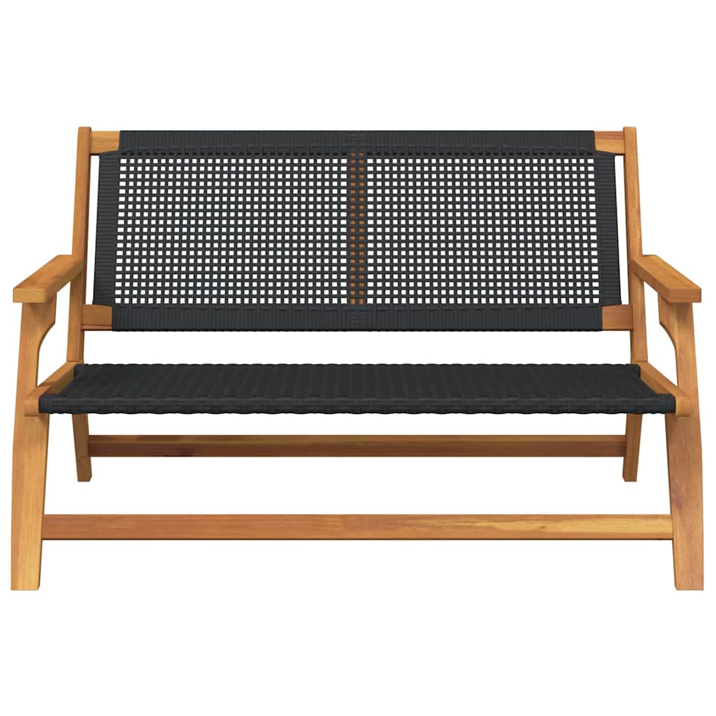 Gartenmöbel Schwarz 122 x 78 x 73cm Massivholz Akazie