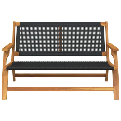 Gartenmöbel Schwarz 122 x 78 x 73cm Massivholz Akazie