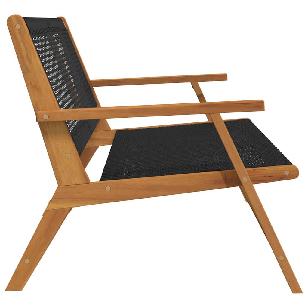 Gartenmöbel Schwarz 122 x 78 x 73cm Massivholz Akazie