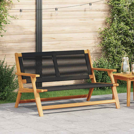 Gartenmöbel Schwarz 78 x 122 x 73cm Massivholz Akazie