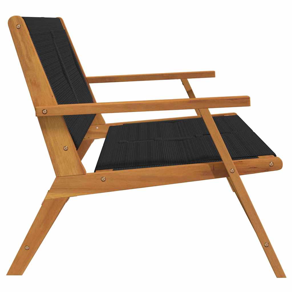 Gartenmöbel Schwarz 78 x 122 x 73cm Massivholz Akazie