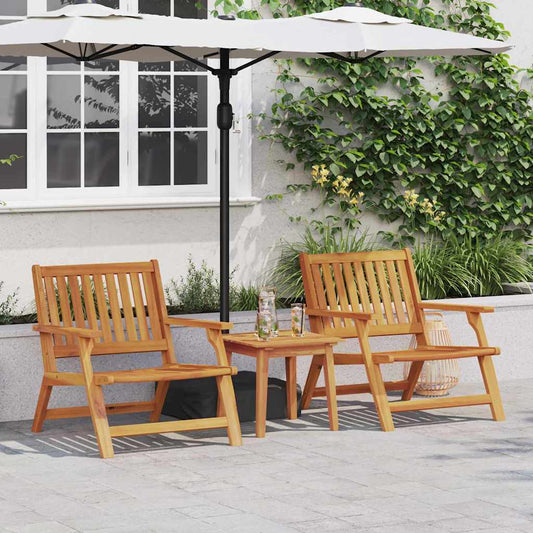 Outdoortisch-Set 2 pcs Braun Massives Akazienholz