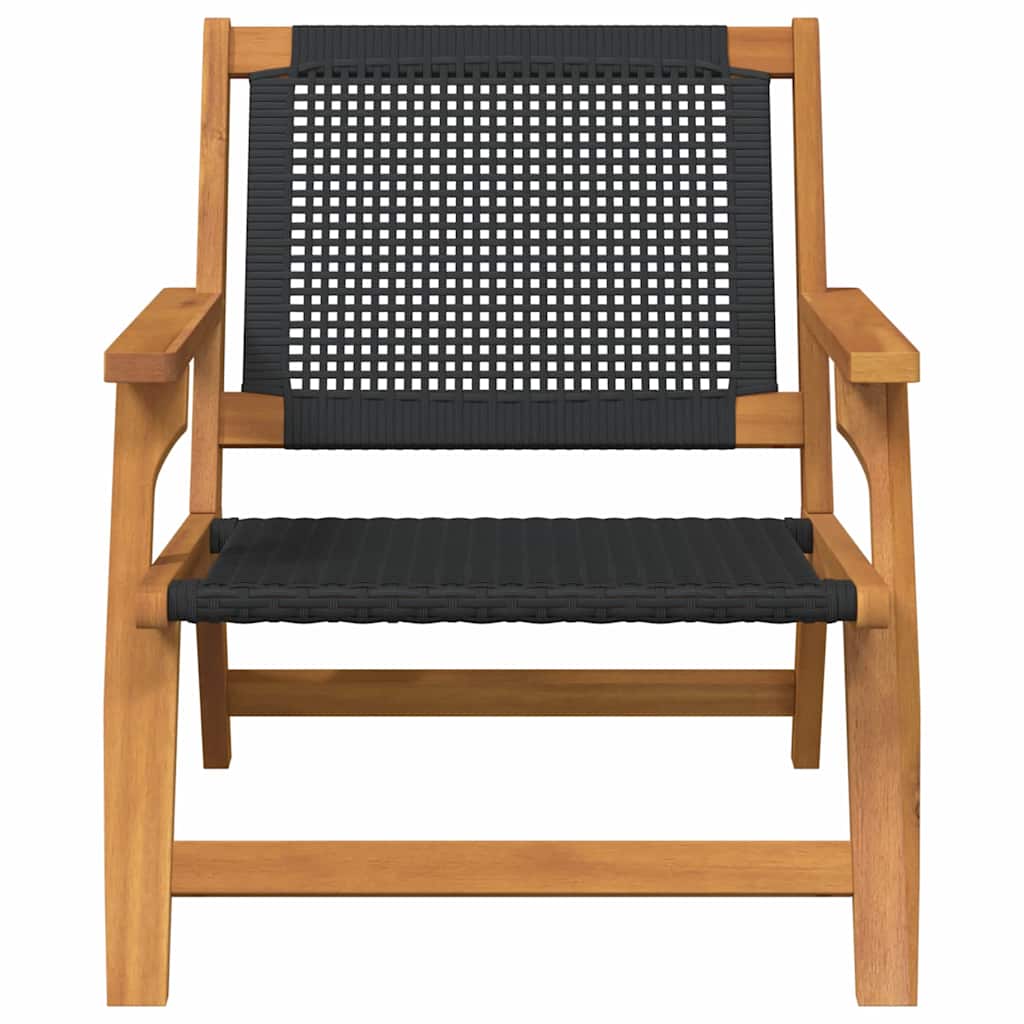 Gartenmöbel 2 pcs Schwarz 67 x 78 x 73cm Massivholz Akazie