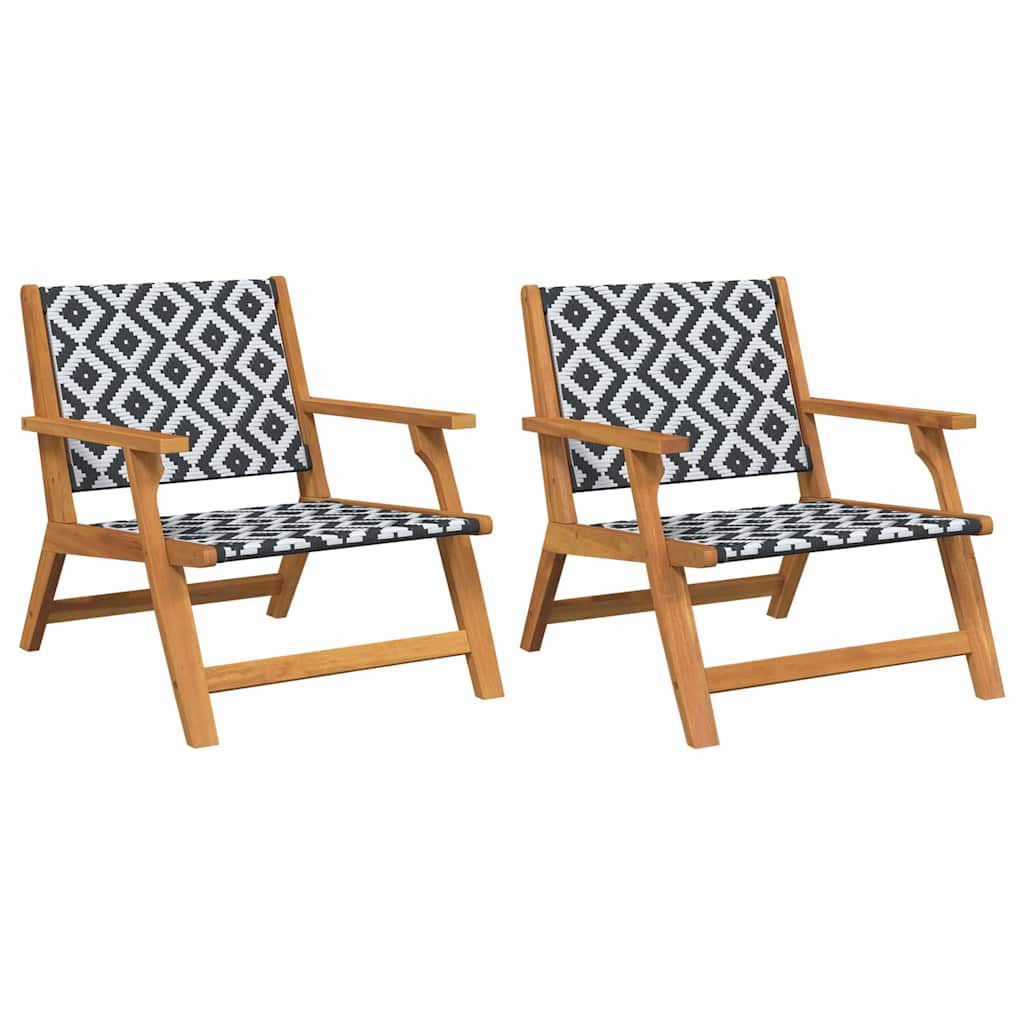 Gartenmöbel 2 pcs Weiß 67 x 78 x 73cm Massivholz Akazie