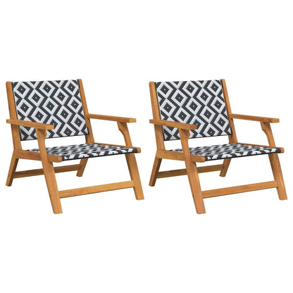 Gartenmöbel 2 pcs Weiß 67 x 78 x 73cm Massivholz Akazie