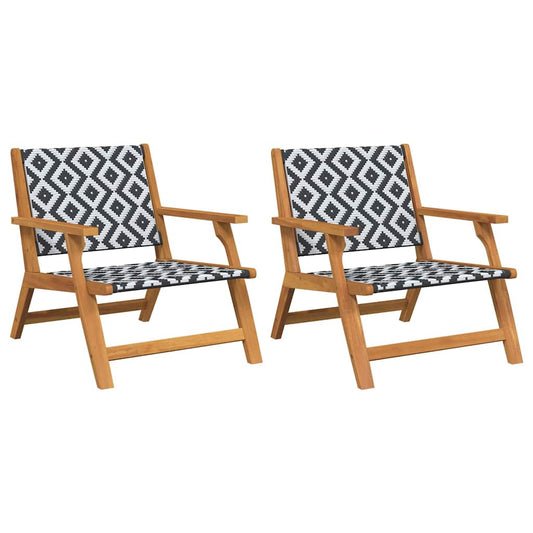 Gartenmöbel 2 pcs Weiß 67 x 78 x 73cm Massivholz Akazie