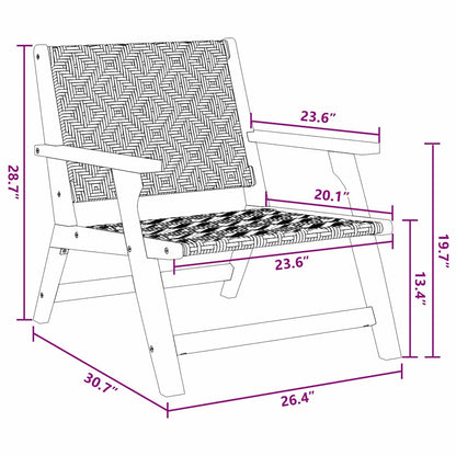 Gartenmöbel 2 pcs Weiß 67 x 78 x 73cm Massivholz Akazie